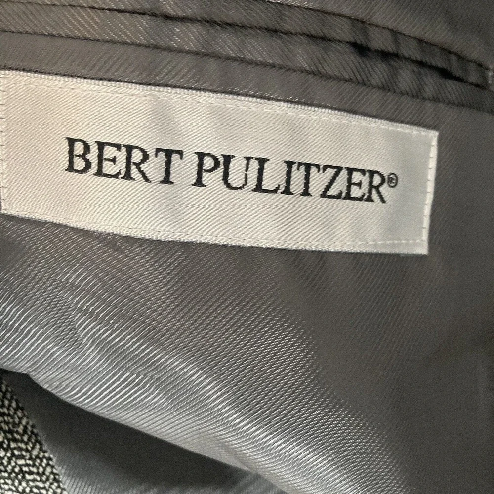 Bert Pulitzer Blazer Mens Sz 42R‎ Silk Sports Coat Single Breasted Gray Lined